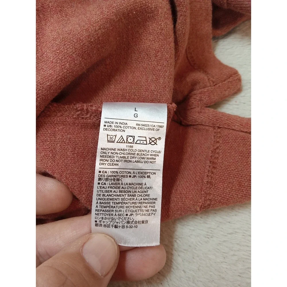 Banana Republic Men's Size Large Pique Short Sleeve Polo Shirt Color Rust